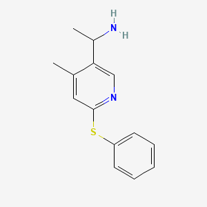 1-(4-Methyl-6-(phenylthio)pyridin-3-yl)ethanamine