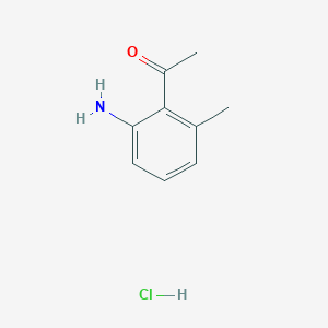 molecular formula C9H12ClNO B13006571 1-(2-Amino-6-methylphenyl)ethanonehydrochloride CAS No. 90943-28-5