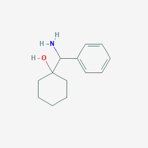 molecular formula C13H19NO B13006580 1-[Amino(phenyl)methyl]cyclohexan-1-ol CAS No. 102729-78-2