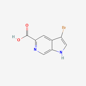 molecular formula C8H5BrN2O2 B13006584 3-Bromo-1H-pyrrolo[2,3-c]pyridine-5-carboxylic acid 