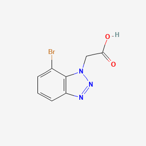 molecular formula C8H6BrN3O2 B13006589 2-(7-Bromo-1H-benzo[d][1,2,3]triazol-1-yl)acetic acid 