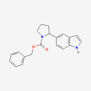 molecular formula C20H20N2O2 B13006597 Benzyl 2-(1H-indol-5-yl)pyrrolidine-1-carboxylate 