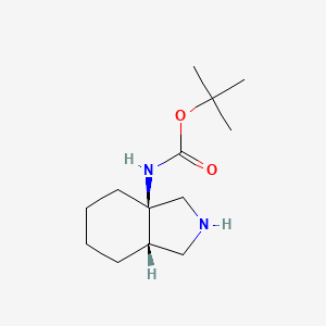 molecular formula C13H24N2O2 B13006653 rel-tert-Butyl ((3aR,7aS)-octahydro-1H-isoindol-3a-yl)carbamate 