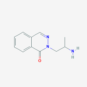 molecular formula C11H13N3O B13006656 2-(2-Aminopropyl)phthalazin-1(2H)-one 