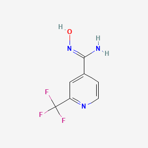 molecular formula C7H6F3N3O B13006669 N-Hydroxy-2-(trifluoromethyl)isonicotinimidamide 