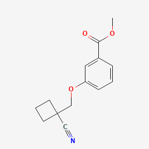 molecular formula C14H15NO3 B13006696 Methyl 3-((1-cyanocyclobutyl)methoxy)benzoate 