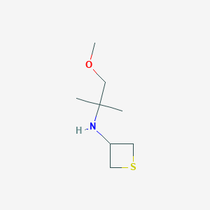 N-(1-Methoxy-2-methylpropan-2-yl)thietan-3-amine