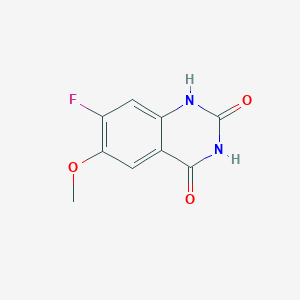 molecular formula C9H7FN2O3 B13006736 7-Fluoro-6-methoxyquinazoline-2,4-diol 