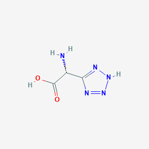 molecular formula C3H5N5O2 B13006745 tetrazol-5-yl-glycine-(RS) 