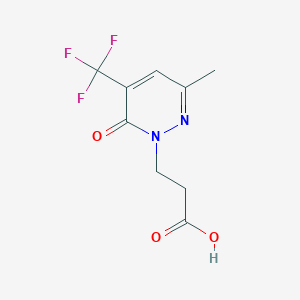 3-[3-Methyl-6-oxo-5-(trifluoromethyl)pyridazin-1-yl]propanoic acid