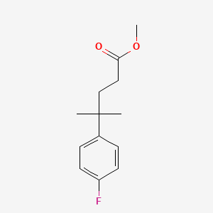 molecular formula C13H17FO2 B13006791 Methyl 4-(4-fluorophenyl)-4-methylpentanoate 