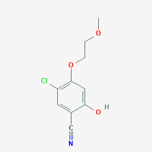 molecular formula C10H10ClNO3 B13006836 5-Chloro-2-hydroxy-4-(2-methoxyethoxy)benzonitrile 