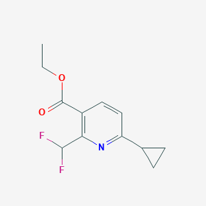 Ethyl 6-cyclopropyl-2-(difluoromethyl)nicotinate