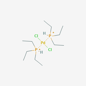 molecular formula C12H32Cl2P2Pd+2 B13006854 Dichloro bis(triethylphosphine) palladium(II) 