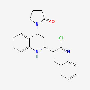 molecular formula C22H20ClN3O B13006861 1-(2'-Chloro-1,2,3,4-tetrahydro-[2,3'-biquinolin]-4-yl)pyrrolidin-2-one CAS No. 895521-61-6