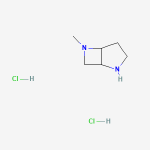 molecular formula C6H14Cl2N2 B13006888 6-Methyl-2,6-diazabicyclo[3.2.0]heptanedihydrochloride 