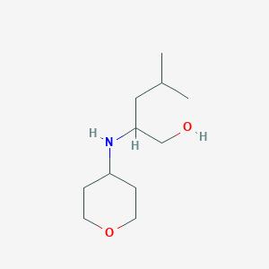 molecular formula C11H23NO2 B13006901 4-Methyl-2-((tetrahydro-2H-pyran-4-yl)amino)pentan-1-ol 