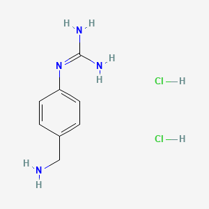 molecular formula C8H14Cl2N4 B13006917 1-(4-(Aminomethyl)phenyl)guanidinedihydrochloride 