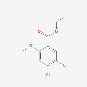 molecular formula C10H10Cl2O3 B13006959 Ethyl 4,5-dichloro-2-methoxybenzoate CAS No. 104391-52-8