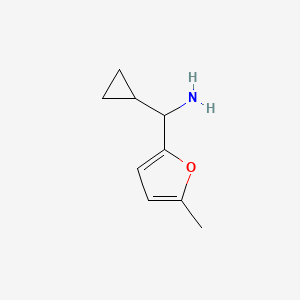 molecular formula C9H13NO B13006988 Cyclopropyl(5-methylfuran-2-yl)methanamine 