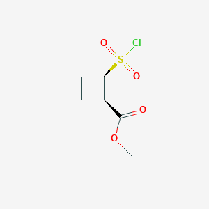 methyl (1R,2R)-2-(chlorosulfonyl)cyclobutane-1-carboxylate