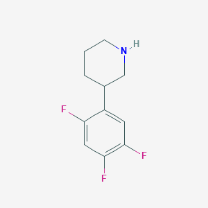 molecular formula C11H12F3N B13007055 3-(2,4,5-Trifluorophenyl)piperidine 