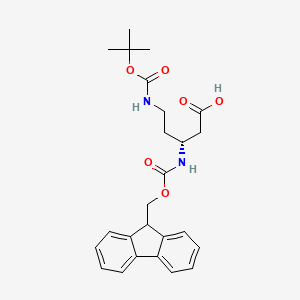 molecular formula C25H30N2O6 B13007062 (R)-N-Beta-Fmoc-N-delta-Boc-3,5-diaminopentanoic acid 