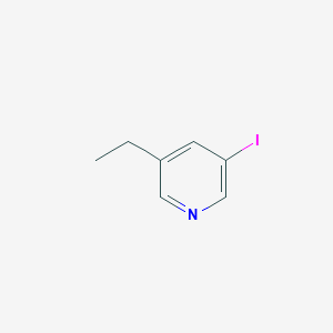 molecular formula C7H8IN B13007082 3-Ethyl-5-iodopyridine 