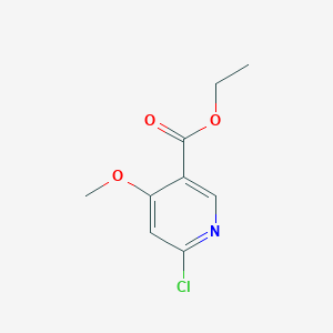 molecular formula C9H10ClNO3 B13007087 Ethyl 6-chloro-4-methoxynicotinate 