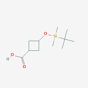 molecular formula C11H22O3Si B13007129 cis-3-((tert-Butyldimethylsilyl)oxy)cyclobutane-1-carboxylic acid 