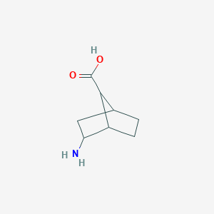 molecular formula C8H13NO2 B13007154 2-Aminobicyclo[2.2.1]heptane-7-carboxylic acid 