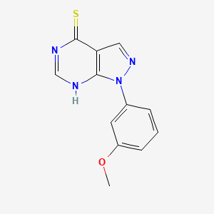 molecular formula C12H10N4OS B13007213 1-(3-Methoxyphenyl)-1H-pyrazolo[3,4-d]pyrimidine-4-thiol 