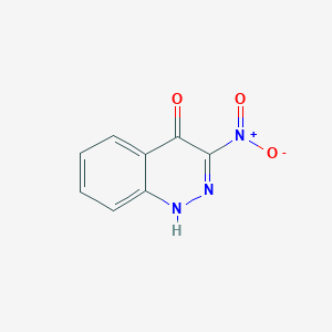 molecular formula C8H5N3O3 B13007224 3-Nitrocinnolin-4(1h)-one 