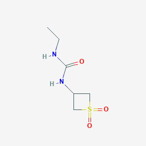 molecular formula C6H12N2O3S B13007230 1-(1,1-Dioxidothietan-3-yl)-3-ethylurea 