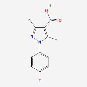 molecular formula C12H11FN2O2 B1300724 1-(4-氟苯基)-3,5-二甲基-1H-吡唑-4-羧酸 CAS No. 288251-63-8