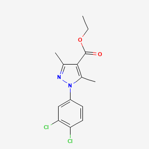 molecular formula C14H14Cl2N2O2 B1300725 1-(3,4-二氯苯基)-3,5-二甲基-1H-吡唑-4-羧酸乙酯 CAS No. 477710-51-3