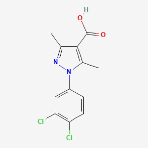 molecular formula C12H10Cl2N2O2 B1300727 1-(3,4-二氯苯基)-3,5-二甲基-1H-吡唑-4-羧酸 CAS No. 477710-54-6