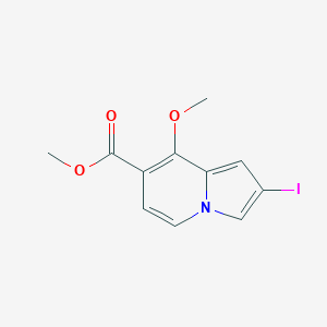 molecular formula C11H10INO3 B13007293 Methyl 2-iodo-8-methoxyindolizine-7-carboxylate 