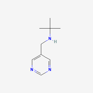 2-methyl-N-(pyrimidin-5-ylmethyl)propan-2-amine