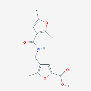 molecular formula C14H15NO5 B1300732 4-{[(2,5-二甲基呋喃-3-羰基)-氨基]-甲基}-5-甲基呋喃-2-羧酸 CAS No. 430448-79-6