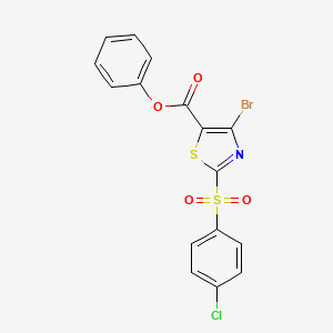 Phenyl 4-bromo-2-(4-chlorophenylsulfonyl)thiazole-5-carboxylate