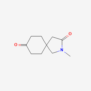 molecular formula C10H15NO2 B13007369 2-Methyl-2-azaspiro[4.5]decane-3,8-dione 