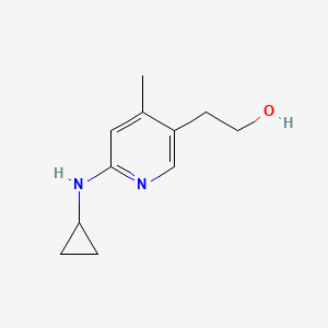 molecular formula C11H16N2O B13007372 2-(6-(Cyclopropylamino)-4-methylpyridin-3-yl)ethanol 