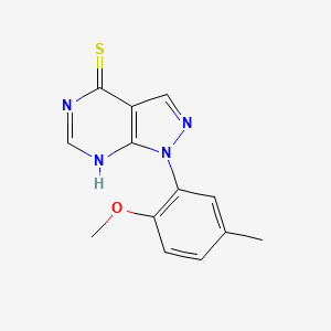 1-(2-Methoxy-5-methylphenyl)-1H-pyrazolo[3,4-d]pyrimidine-4-thiol