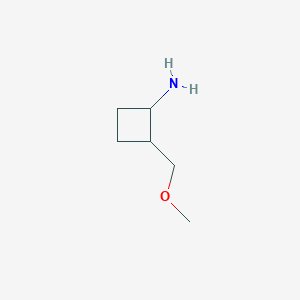 molecular formula C6H13NO B13007386 2-(Methoxymethyl)cyclobutan-1-amine 