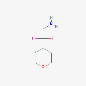 2,2-Difluoro-2-(tetrahydro-2H-pyran-4-yl)ethan-1-amine