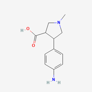 4-(4-Aminophenyl)-1-methylpyrrolidine-3-carboxylic acid