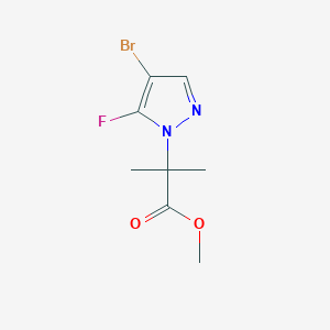 molecular formula C8H10BrFN2O2 B13007434 Methyl2-(4-bromo-5-fluoro-1H-pyrazol-1-yl)-2-methylpropanoate 