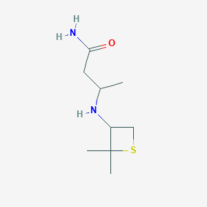 molecular formula C9H18N2OS B13007435 3-((2,2-Dimethylthietan-3-yl)amino)butanamide 