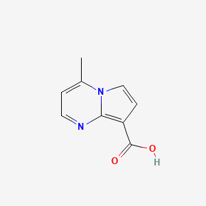 molecular formula C9H8N2O2 B13007444 4-Methylpyrrolo[1,2-a]pyrimidine-8-carboxylicacid 